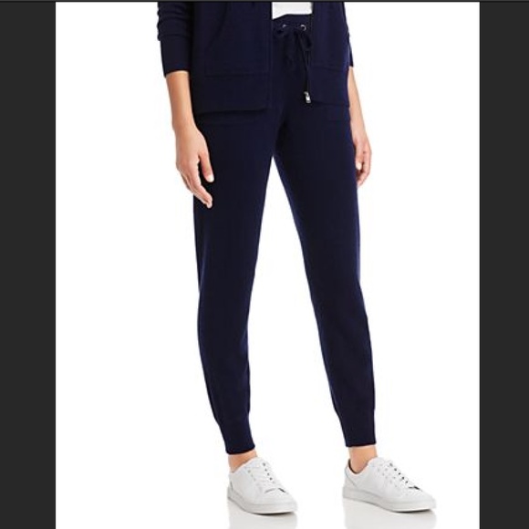 C by Bloomingdale's Cashmere Joggers in Navy Blue SMALL XL NWT PRICE FIRM - Picture 1 of 6